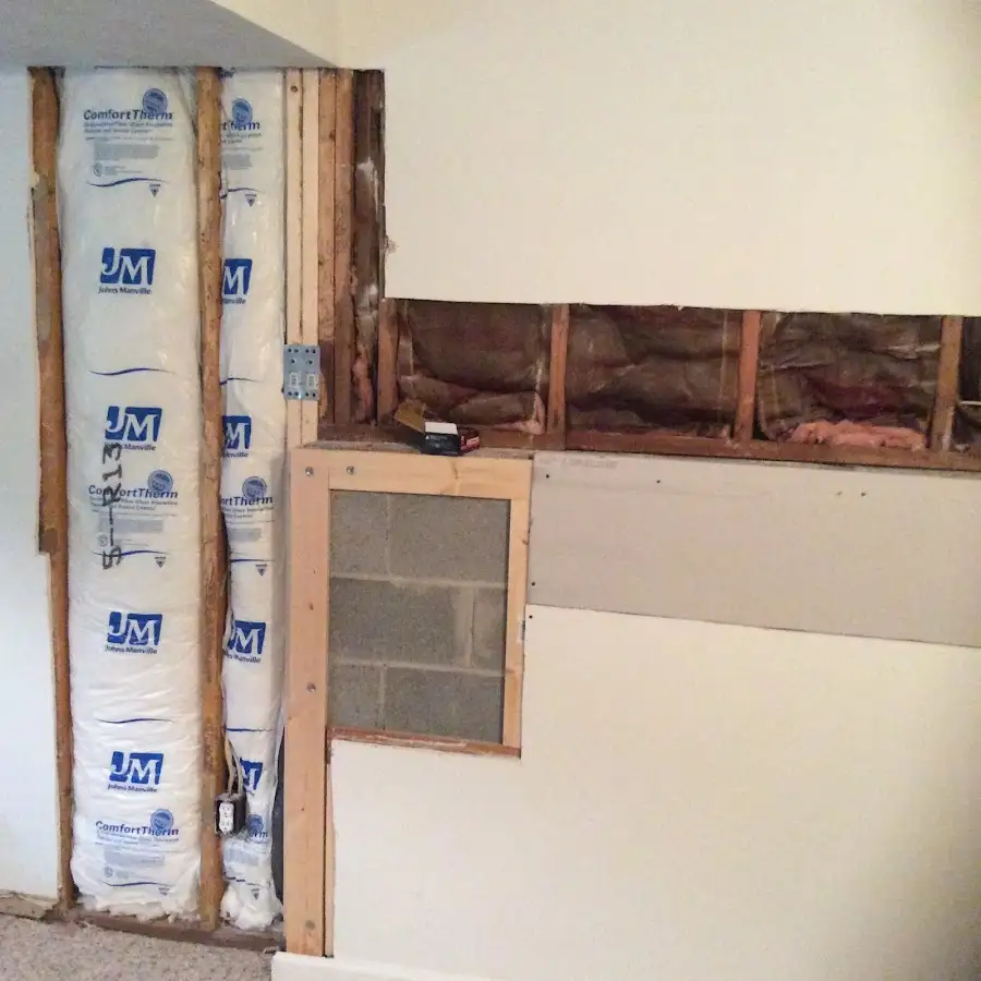 Wall insulation replacement during Contents Cleaning & Restoration in Malvern